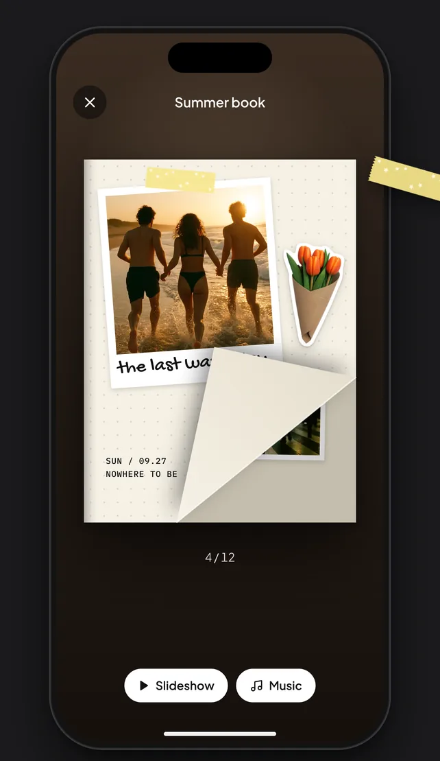 A photobook open in the reader